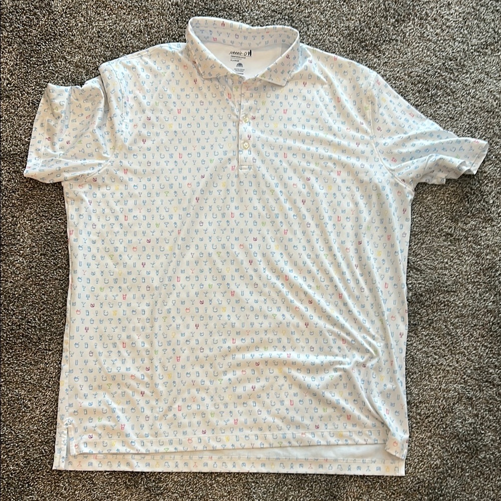 johnnie-O White Polo Shirt Classic Style